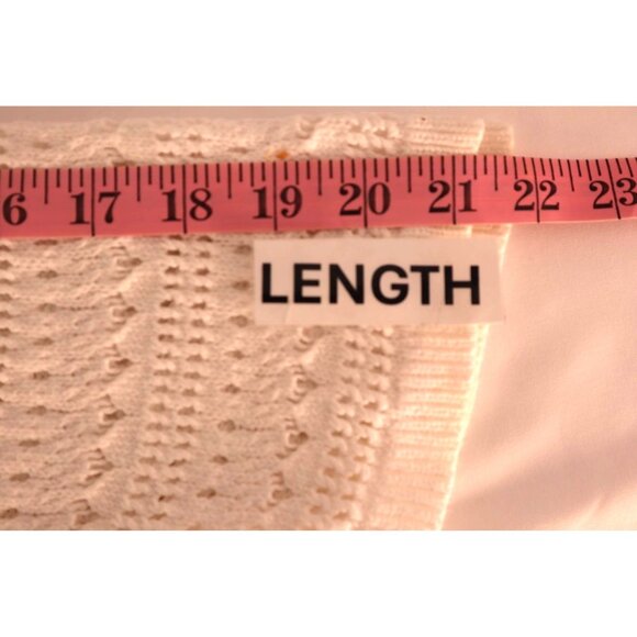 Talbots Women's Ivory Crochet Sweater Size X - Picture 12 of 13